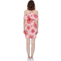 Flowers Shoulder Frill Bodycon Summer Dress View4