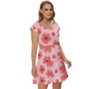 Flowers Short Sleeve Tiered Mini Dress View3