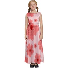 Flowers Kids  Satin Sleeveless Maxi Dress by nateshop