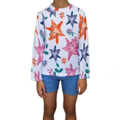 Flowers-5 Kids  Long Sleeve Swimwear by nateshop