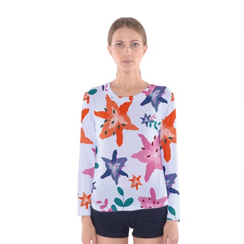 Flowers-5 Women s Long Sleeve Tee by nateshop