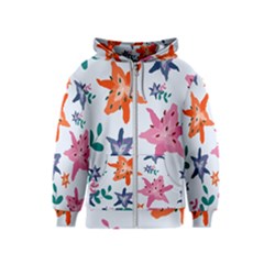 Flowers-5 Kids  Zipper Hoodie by nateshop