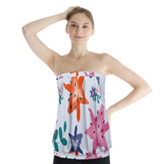 Flowers-5 Strapless Top by nateshop