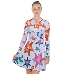 Flowers-5 Long Sleeve Panel Dress by nateshop