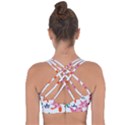 Flowers-5 Cross String Back Sports Bra View2