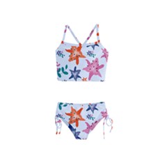 Flowers-5 Girls  Tankini Swimsuit by nateshop