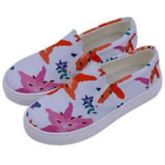 Flowers-5 Kids  Canvas Slip Ons by nateshop