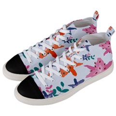 Flowers-5 Men s Mid-top Canvas Sneakers by nateshop