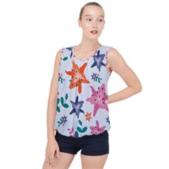 Flowers-5 Bubble Hem Chiffon Tank Top by nateshop