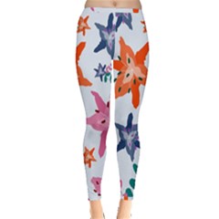 Flowers-5 Inside Out Leggings by nateshop