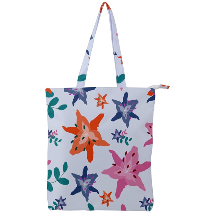 Flowers-5 Double Zip Up Tote Bag