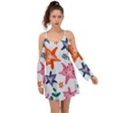 Flowers-5 Kimono Sleeves Boho Dress View1