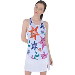 Flowers-5 Racer Back Mesh Tank Top by nateshop