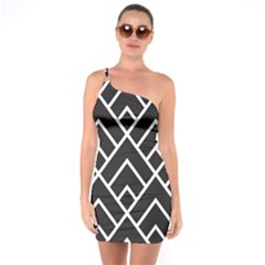 Geometry One Soulder Bodycon Dress by nateshop