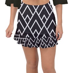 Geometry Fishtail Mini Chiffon Skirt by nateshop