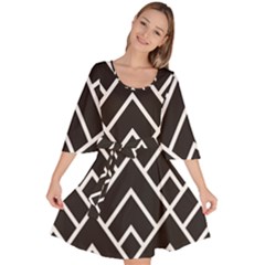 Geometry Velour Kimono Dress