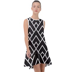 Geometry Frill Swing Dress by nateshop