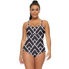 Geometry Retro Full Coverage Swimsuit by nateshop