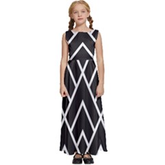 Geometry Kids  Satin Sleeveless Maxi Dress by nateshop