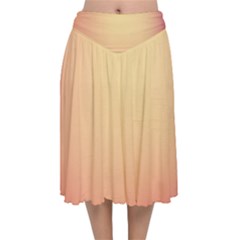 Gradient Velvet Flared Midi Skirt by nateshop