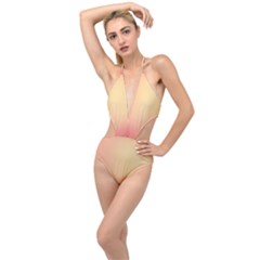 Gradient Plunging Cut Out Swimsuit by nateshop