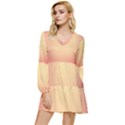 Gradient Tiered Long Sleeve Mini Dress View1