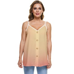 Gradient Casual Spaghetti Strap Chiffon Top by nateshop