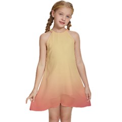 Gradient Kids  Halter Collar Waist Tie Chiffon Dress by nateshop