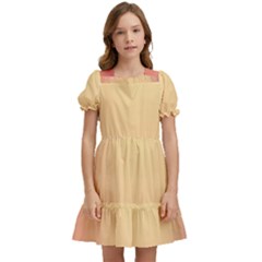 Gradient Kids  Puff Sleeved Dress by nateshop