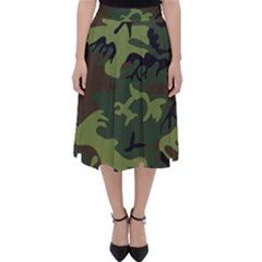 Green Brown Camouflage Classic Midi Skirt by nateshop