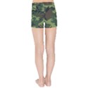 Green Brown Camouflage Kids  Sports Shorts View2