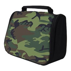 Green Brown Camouflage Full Print Travel Pouch (small) by nateshop