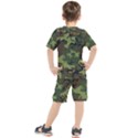 Green Brown Camouflage Kids  Tee and Shorts Set View2