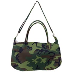 Green Brown Camouflage Removal Strap Handbag by nateshop