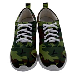 Green Brown Camouflage Women Athletic Shoes by nateshop