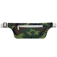 Green Brown Camouflage Active Waist Bag by nateshop