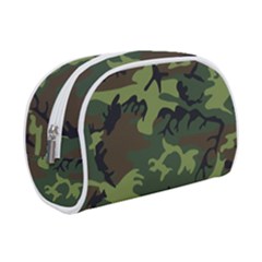 Green Brown Camouflage Make Up Case (small) by nateshop