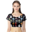 Halloween Short Sleeve Crop Top View1