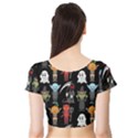 Halloween Short Sleeve Crop Top View2