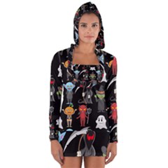 Halloween Long Sleeve Hooded T-shirt by nateshop