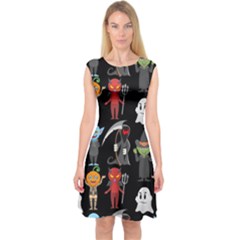 Halloween Capsleeve Midi Dress by nateshop