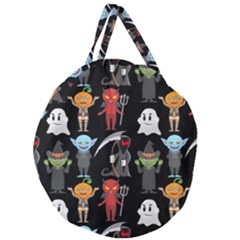 Halloween Giant Round Zipper Tote by nateshop