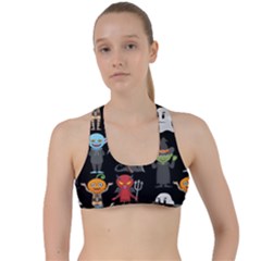 Halloween Criss Cross Racerback Sports Bra by nateshop