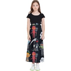 Halloween Kids  Flared Maxi Skirt by nateshop