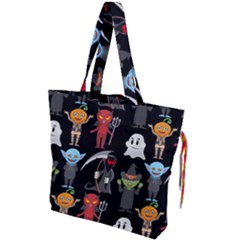 Halloween Drawstring Tote Bag by nateshop