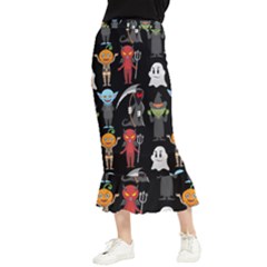 Halloween Maxi Fishtail Chiffon Skirt by nateshop