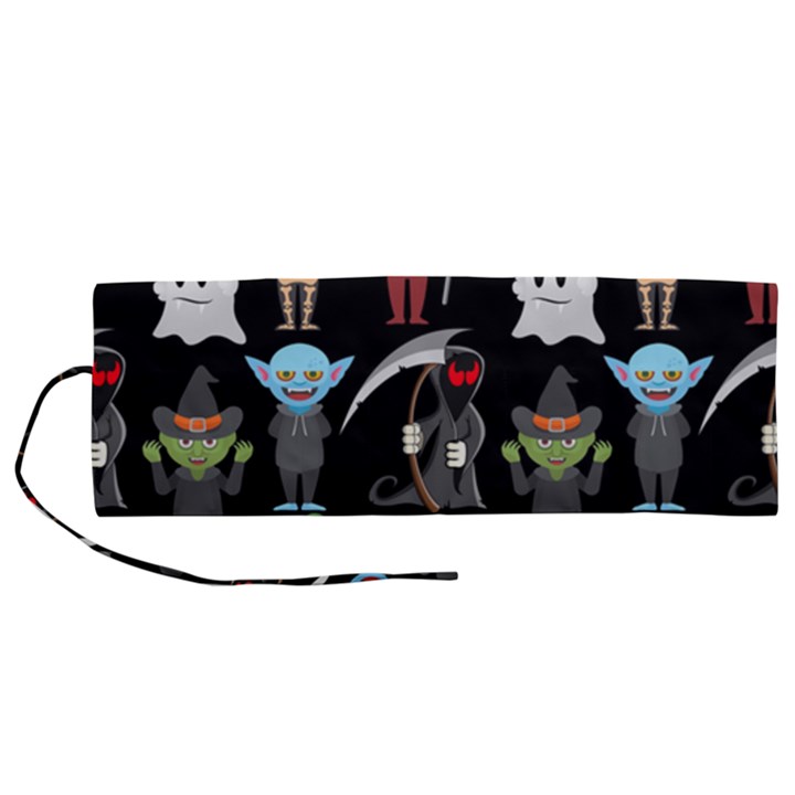 Halloween Roll Up Canvas Pencil Holder (M)