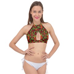 Illustration Cross Front Halter Bikini Top by nateshop