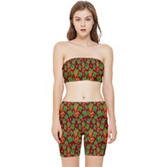 Illustration Stretch Shorts And Tube Top Set by nateshop