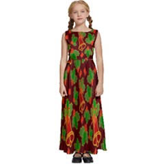 Illustration Kids  Satin Sleeveless Maxi Dress by nateshop